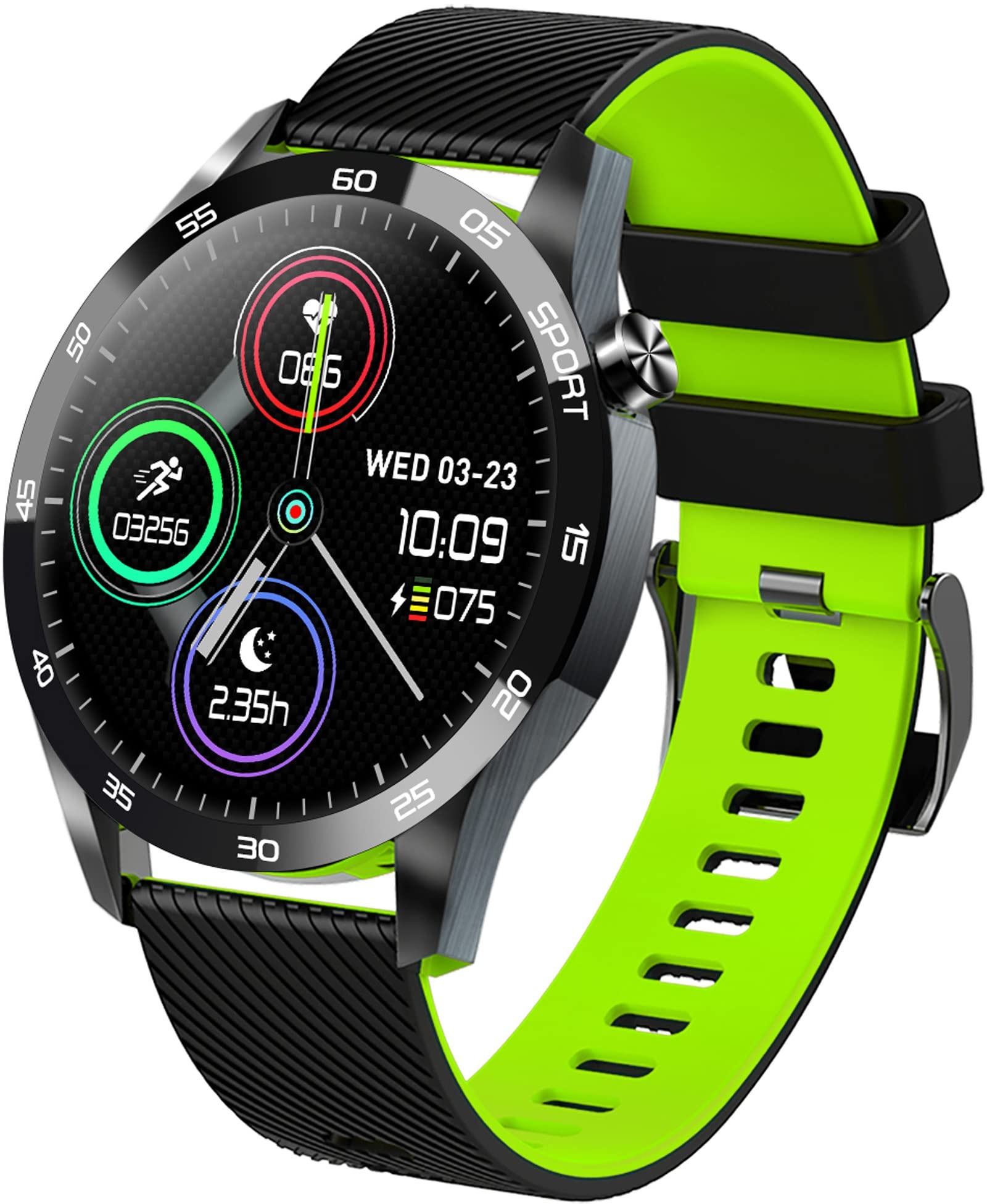 findtime Smartwatch Männer mit 1,54 Zoll Runde Farbdisplay Bluetooth Herren Fitnessuhr mit Pulsuhr Schlafmonitor Kalorien Schrittzähler IP67 Wasserdicht Sportuhr für iOS Android