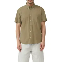 S.Oliver - regular fit Kurzarmhemd mit Struktur-Streifen und Button-Down-Kragen,