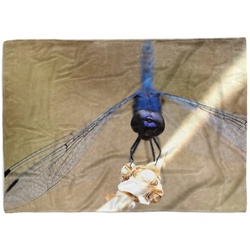 Sinus Art Handtücher Handtuch Strandhandtuch Saunatuch Kuscheldecke mit Tiermotiv blaue Libelle Naha, Baumwolle-Polyester-Mix (1-St), Handtuch 50 cm x 100 cm