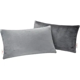 s.Oliver Kissenbezug Double Soft 30 x 50 cm Grau