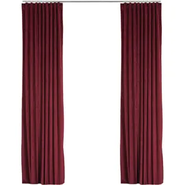 OTTO home Vorhang Velvet uni (2 St), Multifunktionsband, blickdicht, Blickdichter Samt, 2-er Set, edel, Gardine, multifunktional rot 140 cm x 225 cm