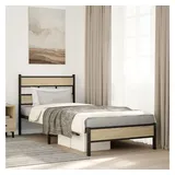 vidaXL Bettgestell ohne Matratze Sonoma-Eiche 90x200 cm Holzwerkstoff