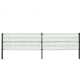 Home Deluxe Doppelstabmattenzaun 200 x 120 cm Grün/Stahl