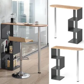Vicco Bartisch Vincent Anthrazit-Goldkraft Bartresen Stehtisch Tresentisch Bistrotisch Bar