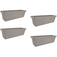 Hti-Living Blumenkasten mit Wasserspeicher 60 cm 4er Set Taupe