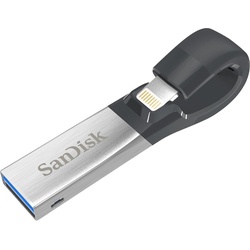 SanDisk iXpand Flash Drive 32GB (32 GB, USB A, Lightning, USB 3.0), USB Stick, Silber