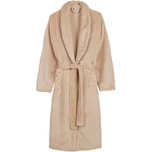 Good Morning Bademantel GOOD MORNING "Good morning Bathrobe uni" Gr. XS, beige (sand), L:113cm, Kunstfaser, Hausmäntel, Bademantel, Schalkragen, Gürtel, Taschen, Damen & Herren, Velours, Glanz