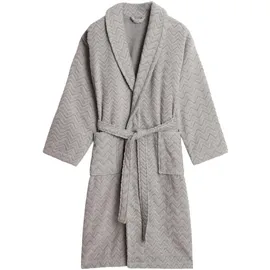 GANT Bademantel JACQUARD HERRINGBONE Grau XL