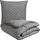 OTTO home Microfaserbettdecke + Microfaserkissen OTTO HOME "Clarra Spar Set, Decke + Kissen 135x200, 155x200 cm & weitere Größen", grau, B/L: 135cm x 200cm Anzahl Teile 1, B/L: 80cm x 80cm Anzahl Teile 1, Bezug: Kunstfaser Füllung: Kunstfaser, 4-Jahreszeiten, 