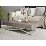 WFL GROUP Cavetta Grau Holzoptik 120-200 x 80 x 27-76 cm