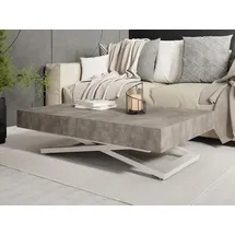 WFL GROUP Cavetta Grau Holzoptik 120-200 x 80 x 27-76 cm
