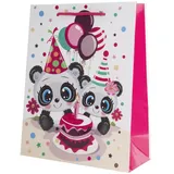Idena Geschenktasche Pandas Kupferpapier 128g/m2 18 x 23 x 8 cm