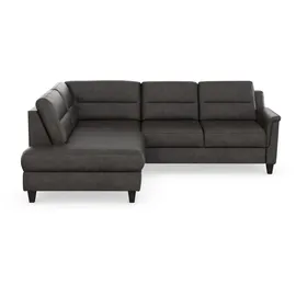 sit&more Ecksofa SIT & MORE "Farö L-Form", grau (anthrazit), B:251cm H:90cm T:187cm, Sofas, Ecksofa, inklusive Federkern, wahlweise mit Bettfunktion und Bettkasten