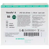ACA Müller / ADAG Pharma VENOFIX A Venenpunktionsb. 21G 0.8x19mm 30cm grün