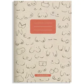 Matabooks - A5 Notizheft aus Graspapier - Maya Farbe: Melon