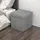 Intirilife Faltbare Sitzhocker 30x30x30 cm in FELS GRAU - Sitzwürfel mit Stauraum und Deckel aus Stoff mit Mulden - Sitzcube Fußablage Aufbewahrungs