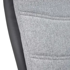 Mendler Einzelst�ck | 2er-Set Esszimmerstuhl HWC-G54, Küchenstuhl Stuhl, Textil/Kunstleder Edelstahl gebürstet grau