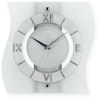 AMS Funkwanduhr "F5909", silber (transparent, silberfarben), Wanduhren, B/L: 32cm