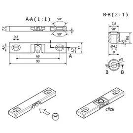 SOTech Universalschnäpper für Balkontüren und Fenster 21,9 - 23,2 N