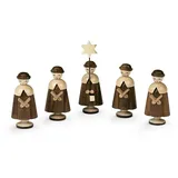 Müller GmbH Müller Erzgebirge Kurrende 5 Figuren mittelgroß natur 6,5 cm