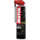 Motul Bremsenreiniger und Entfetter, Chlorfrei, Für Motorradbremsen und mechanische Teile, Stark auch bei hartnäckigen Rückständen wie Fett, Öl und Teer, MC Care Brake Clean P2, Sprühdose, 400 ml