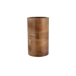 Deko Vase , holzfarben , Holz , Maße (cm): H: 23  Ø: 13