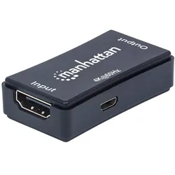 Manhattan HDMI Repeater, 4K@60Hz, Active, Boosts HDMI Signal up to 40m, Black, T