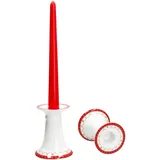 Mambocat 2er Set Weihnachtstraum Kerzenständer Höhe 10,7 cm aus Porzellan