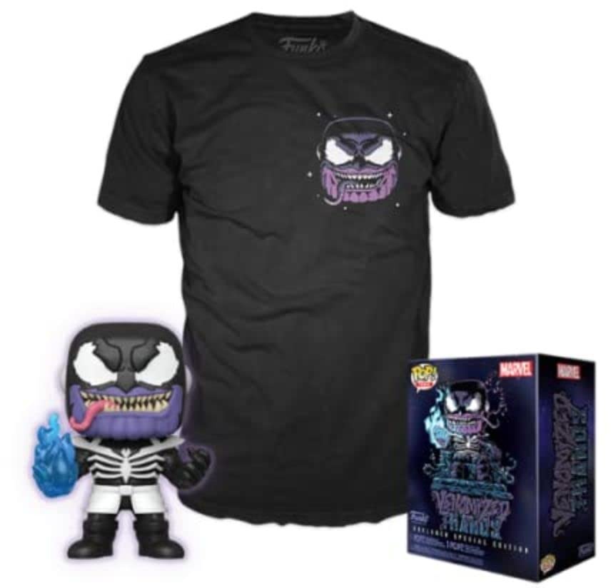Funko POP! & Tee: Marvel - Venomized Thanos - XL - T-Shirt - Kleidung Mit Vinyl-Sammelfigur - Geschenkidee - Spielzeug Und Kurzärmeliges Top Für Erwachsene Männer Und Frauen - Comic Books Fans