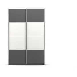 Rauch Schwebetürenschrank Quadra 136 x 210 x 62 cm Grau