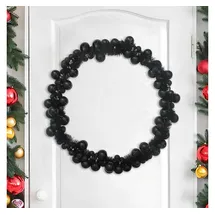 vidaXL Weihnachtskugelgirlande Schwarz 186 cm Polystyrol