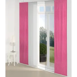 Wirth Schiebegardine Lahnstein (1 St), Paneelwagen, blickdicht, Jacquard, Inkl. Montagezubehör rosa 60 cm x 145 cm