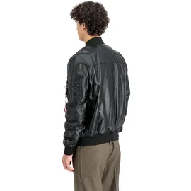 Alpha Industries Ma-1 Lederjacke schwarz L
