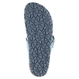 TAMARIS Damen Fußbett Pantolette Leder flach, blau, 40 EU