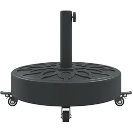 vidaXL Schirmständer Beton 27 kg Rund Schwarz