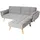Mendler Schlafsofa Stoff 2-Sitzer Hellgrau