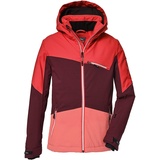 KILLTEC Mädchen Skijacke/Funktionsjacke mit abnehmbarer Kapuze und Schneefang, wasserdicht KSW 182 GRLS SKI JCKT, koralle, 164,