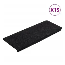 vidaXL Stufenmatte 65 x 24,5 cm Schwarz
