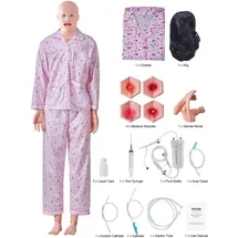 Vevor Unisex Krankenpflege Übungspuppe Multifunktional Patientenversorgungssimulator 1750 x 440 x 230 mm, Multifunktionale Pflege Ausbildung Pflege-Trainingspuppe Gleichmäßige Skalenformen Übungspuppe