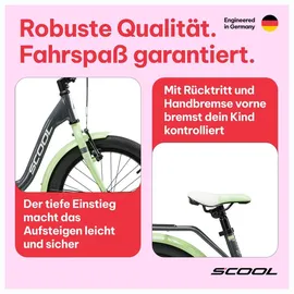 S'COOL niXe 18 Zoll RH 28 cm dark grey/pastel green