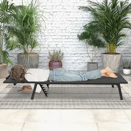 Costway Sonnenliege 63 x 98 x 163 cm Schwarz