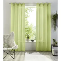 OTTO home Gardine OTTO HOME "XANA" Gr. 3, grün, B:145cm H:225cm, Voile, Polyester, Gardinen, Gardine, Bestseller, einfarbig, 1 bzw. 2er Set, pflegeleicht, Bestseller