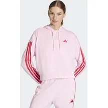 adidas Essentials 3-Streifen French Terry, Damen Kapuzensweater, pink, - L