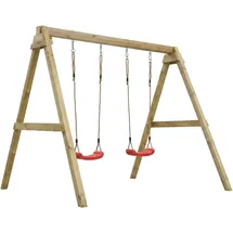 maxplay Doppelschaukel mit Kletterseil Rot