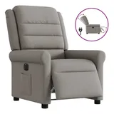 vidaXL Relaxsessel Elektrisch Taupe Stoff