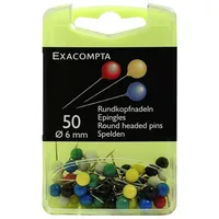 Exacompta 14375E 50er Pack Markiernadeln mit Kopfdurchmesser 6mm in