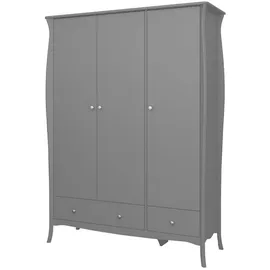 VCM ebuy24 Simon Kleiderschrank 2 Schubladen 3 Türen Grau
