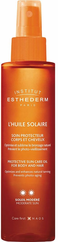 INSTITUT ESTHEDERM L'Huile Solaire Soin Protecteur Corps & Cheveux - Soleil Modéré 150 ml huile