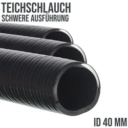 40 mm PROFI Teich Pool Garten Zulauf Ablauf Spiral Saug Schlauch - PN 5 bar