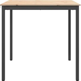 vidaXL Bartisch Natur 110 x 110 x 105 cm Massives Kiefernholz Beige
